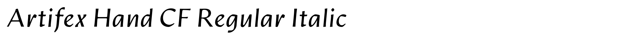 Artifex Hand CF Regular Italic image